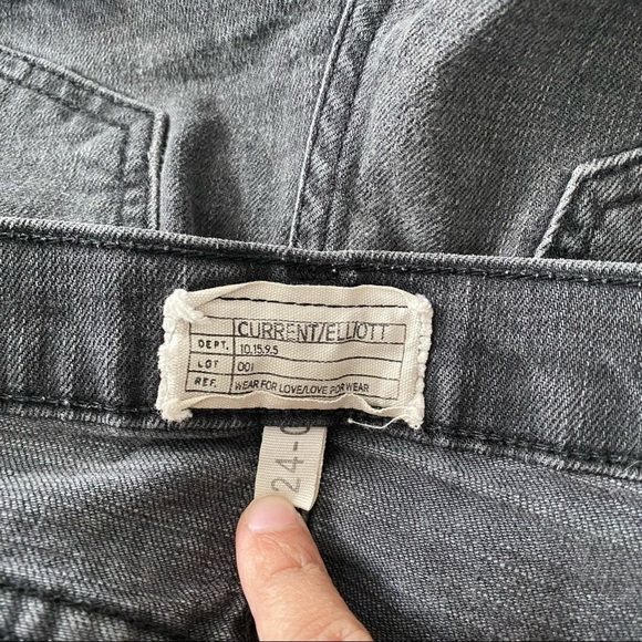 Current Elliott Women's Gray The Gam Shorts in Dusk Destroy Size 24 - Picture 3 of 6